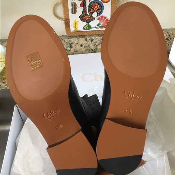 Sold - Chloe Leather Biker Boots - Picture 4 of 4